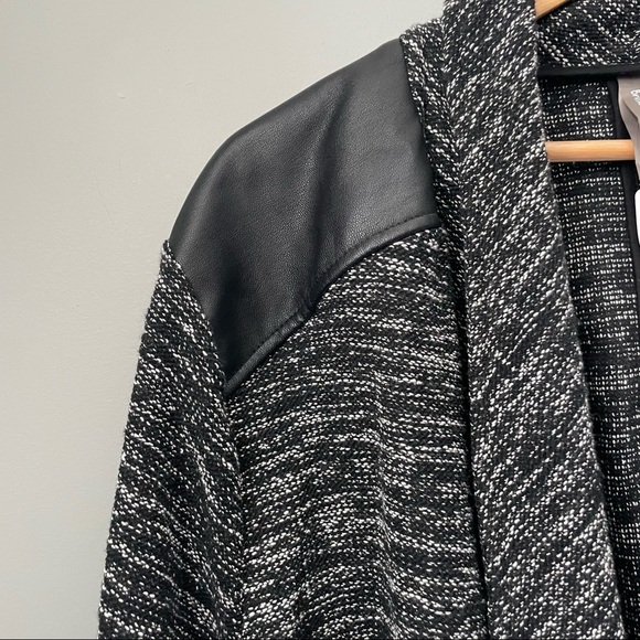 nwt Pennington’s draped cardigan with faux leather detail plus size 3x - Picture 2 of 11